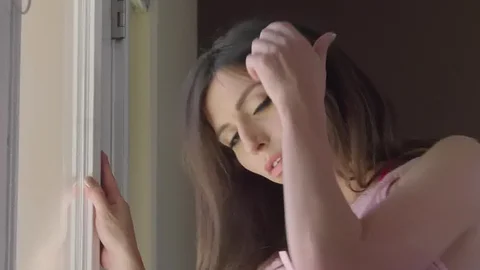 TransAngels.com: Korra Del Rio takes a big vibrator in the bed